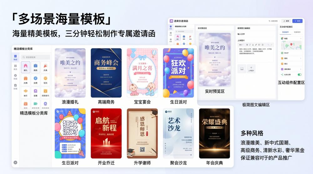 实测5款开业电子请柬工具，喜庆又省心！小白也能5分钟上手